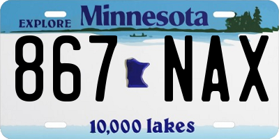MN license plate 867NAX