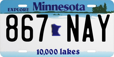 MN license plate 867NAY