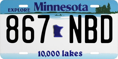 MN license plate 867NBD