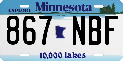 MN license plate 867NBF