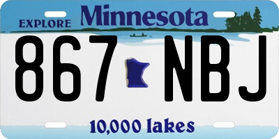 MN license plate 867NBJ