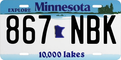 MN license plate 867NBK