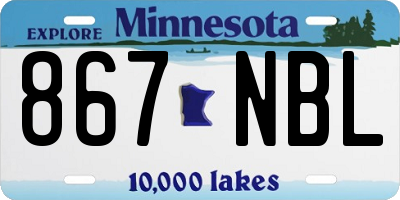 MN license plate 867NBL