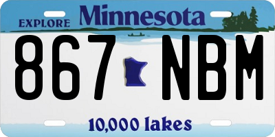 MN license plate 867NBM
