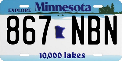 MN license plate 867NBN