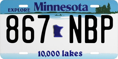 MN license plate 867NBP