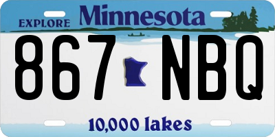 MN license plate 867NBQ