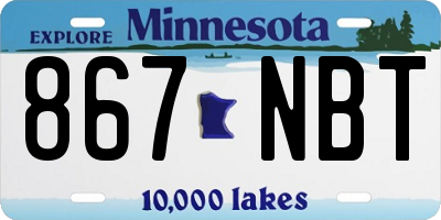 MN license plate 867NBT