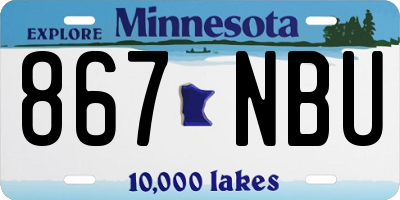 MN license plate 867NBU