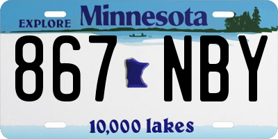 MN license plate 867NBY