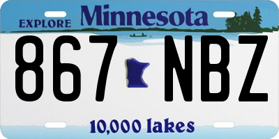 MN license plate 867NBZ