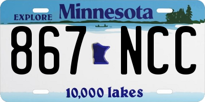 MN license plate 867NCC