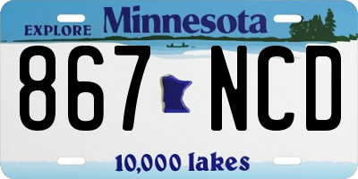 MN license plate 867NCD