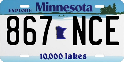 MN license plate 867NCE