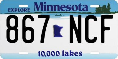MN license plate 867NCF