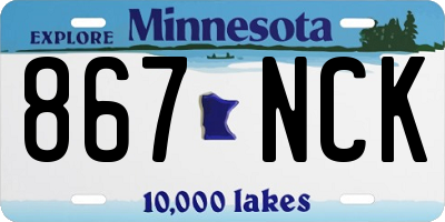 MN license plate 867NCK
