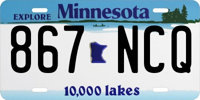 MN license plate 867NCQ