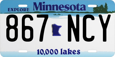 MN license plate 867NCY