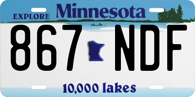 MN license plate 867NDF