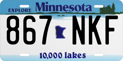 MN license plate 867NKF