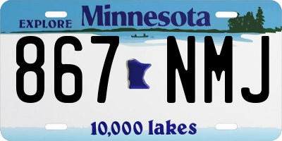 MN license plate 867NMJ