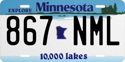 MN license plate 867NML