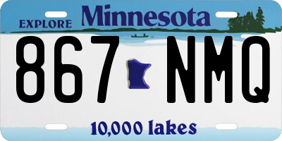 MN license plate 867NMQ