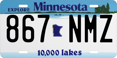 MN license plate 867NMZ