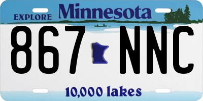 MN license plate 867NNC
