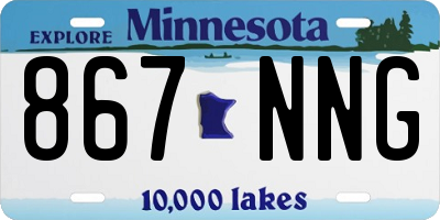 MN license plate 867NNG