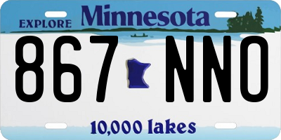 MN license plate 867NNO