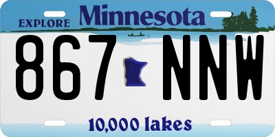 MN license plate 867NNW