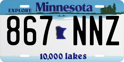 MN license plate 867NNZ