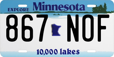 MN license plate 867NOF