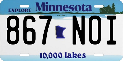 MN license plate 867NOI