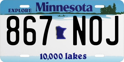 MN license plate 867NOJ