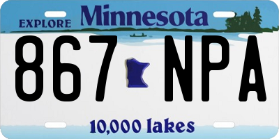 MN license plate 867NPA