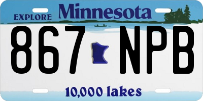 MN license plate 867NPB