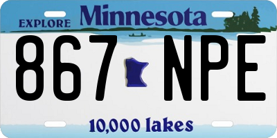 MN license plate 867NPE