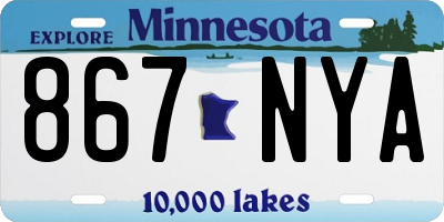 MN license plate 867NYA