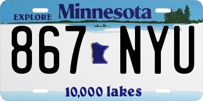 MN license plate 867NYU