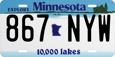 MN license plate 867NYW