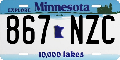 MN license plate 867NZC