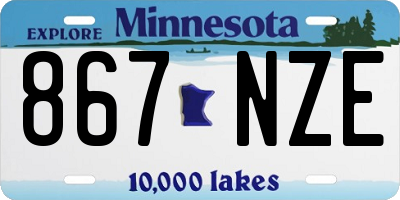 MN license plate 867NZE