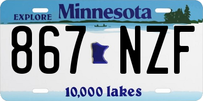 MN license plate 867NZF