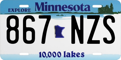 MN license plate 867NZS