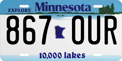 MN license plate 867OUR