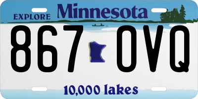 MN license plate 867OVQ