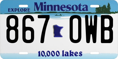 MN license plate 867OWB