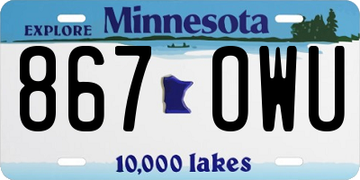 MN license plate 867OWU